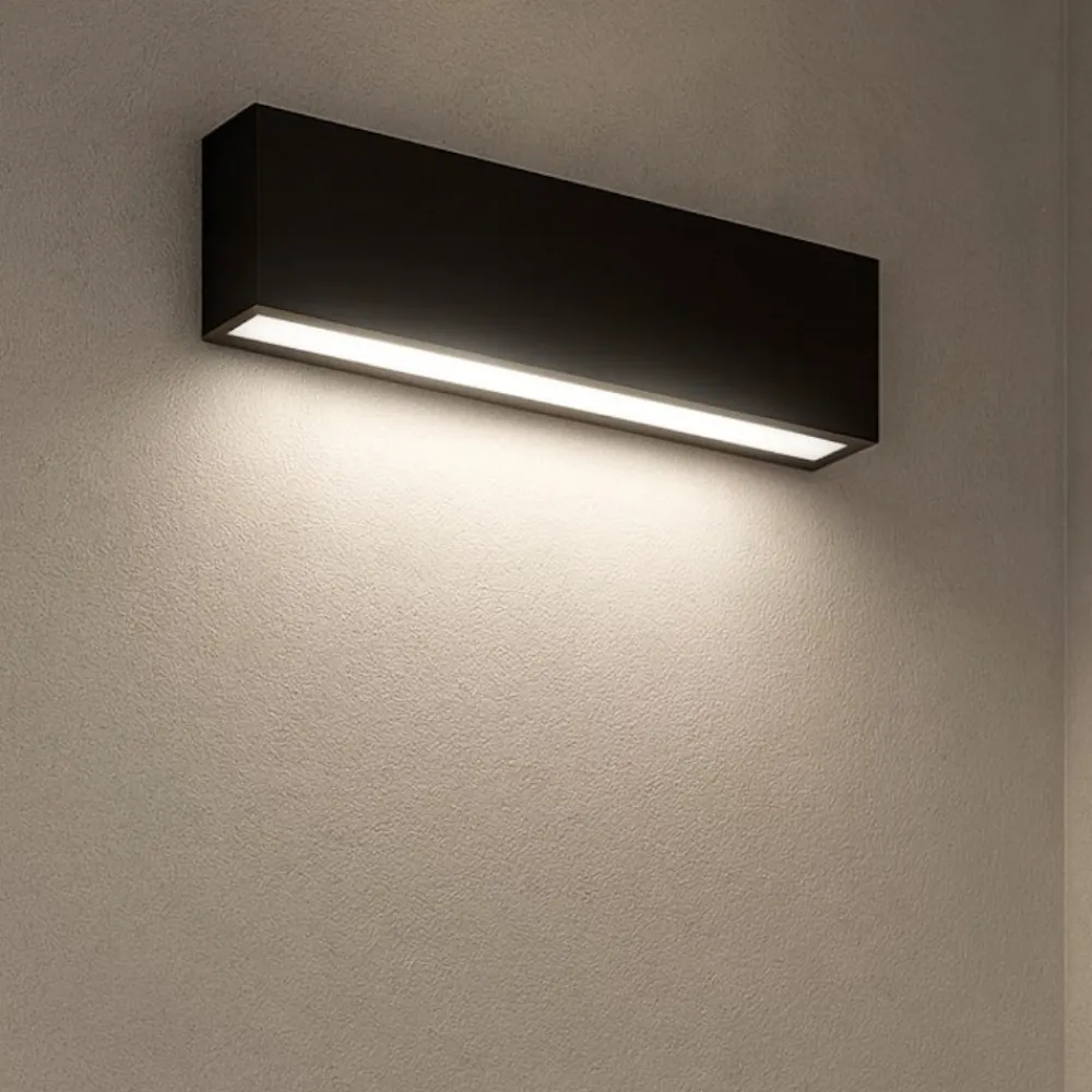 Applique Da Parete-Linea Light Box w1 applique nero mono emissione led 14w 2700k