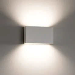 Applique Da Parete-Linea Light Box w2 bi emissione applique bianco led 10w 2700k