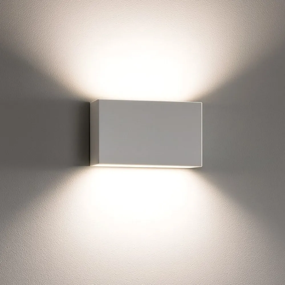 Applique Da Parete-Linea Light Box w2 bi emissione applique bianco led 10w 2700k