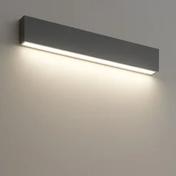 Applique Da Parete-Linea Light Box w1 applique led 28w 3000k colore cemento mono emissione
