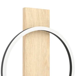 Applique Da Parete-Eglo Boyal applique da parete minimal in legno chiaro led 3000k