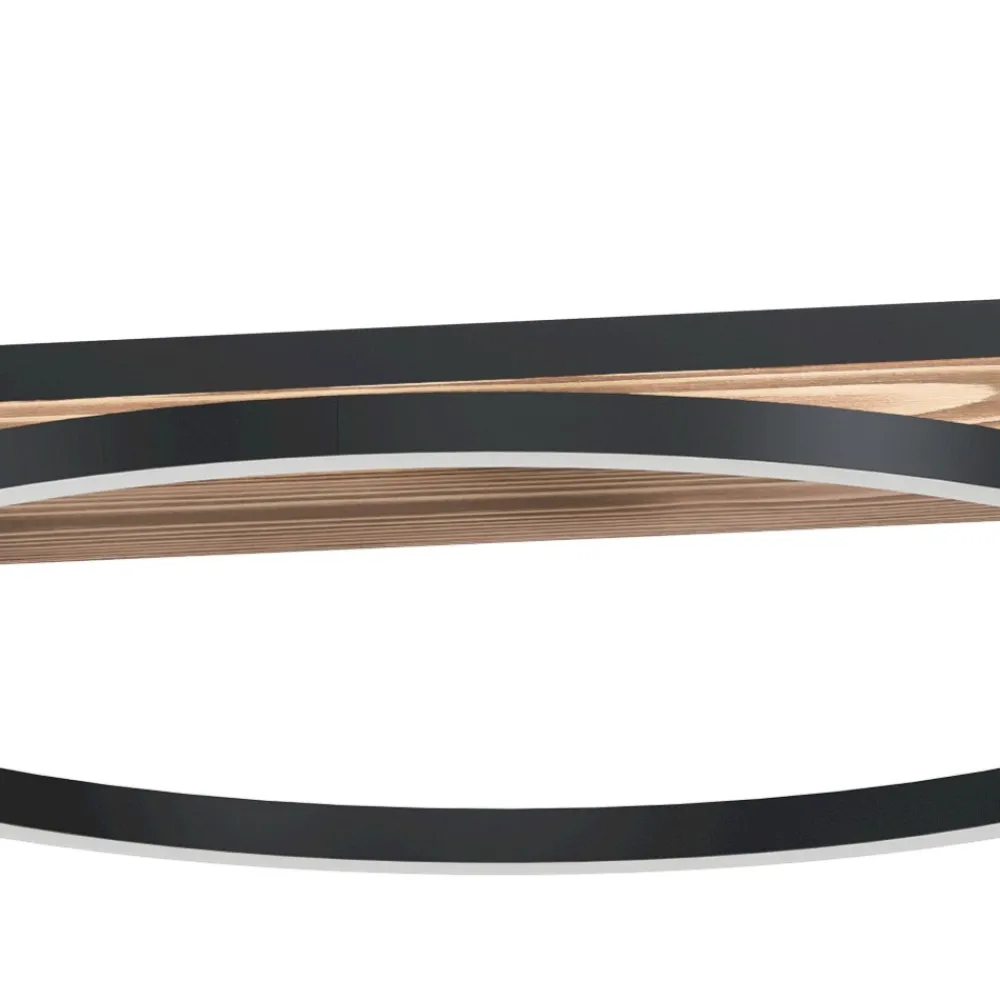 Lampadari Cucina-Eglo Boyal lampadario per cucina in legno effetto anticato led 3000k