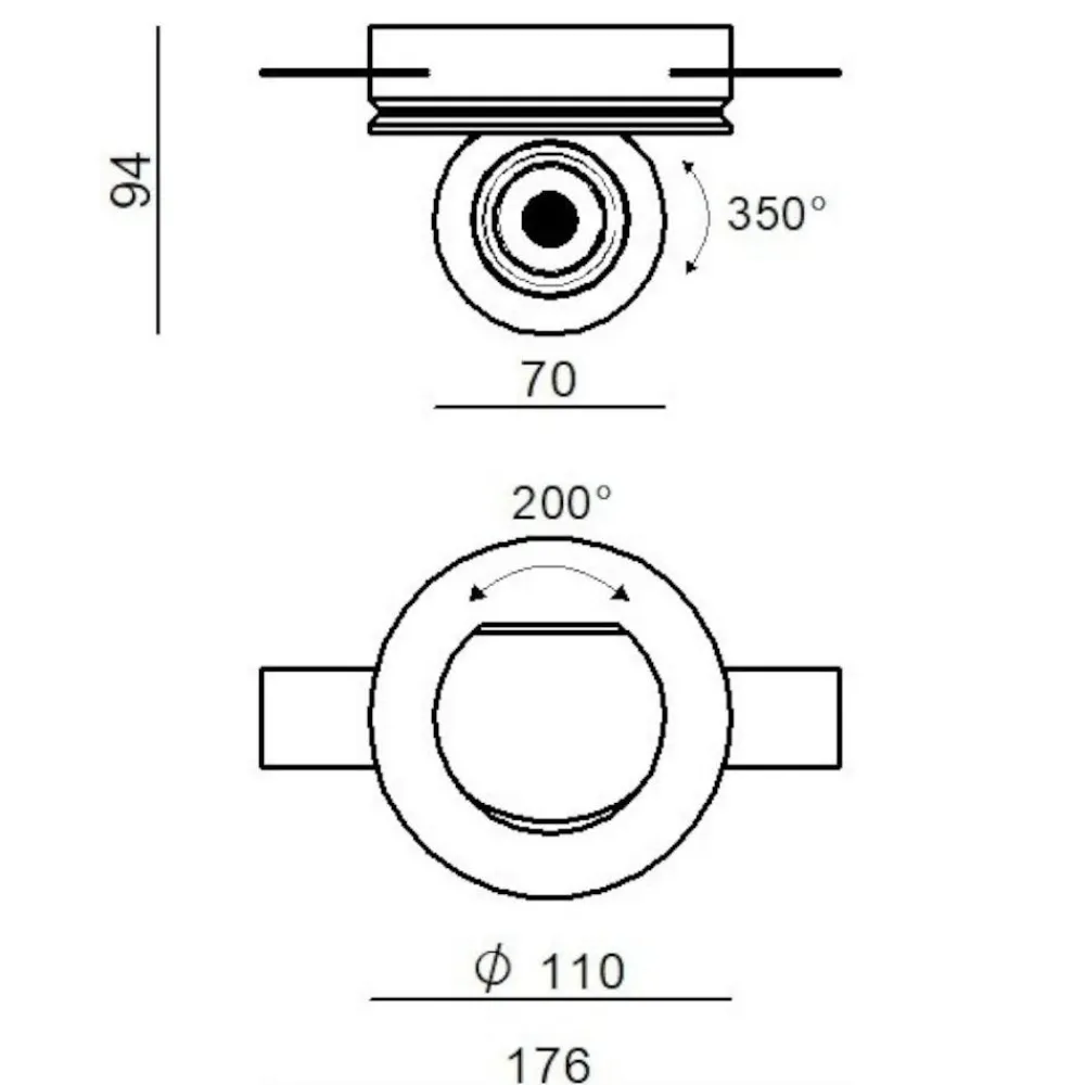 Faretti Da Incasso-Linea Light Bubble faretto bianco da incasso ottica 34 led 6w 3000k