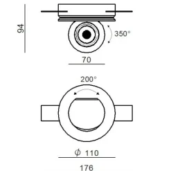 Faretti Da Incasso-Linea Light Bubble faretto da incasso ottica 15 led 6w 24v 3000k cri90