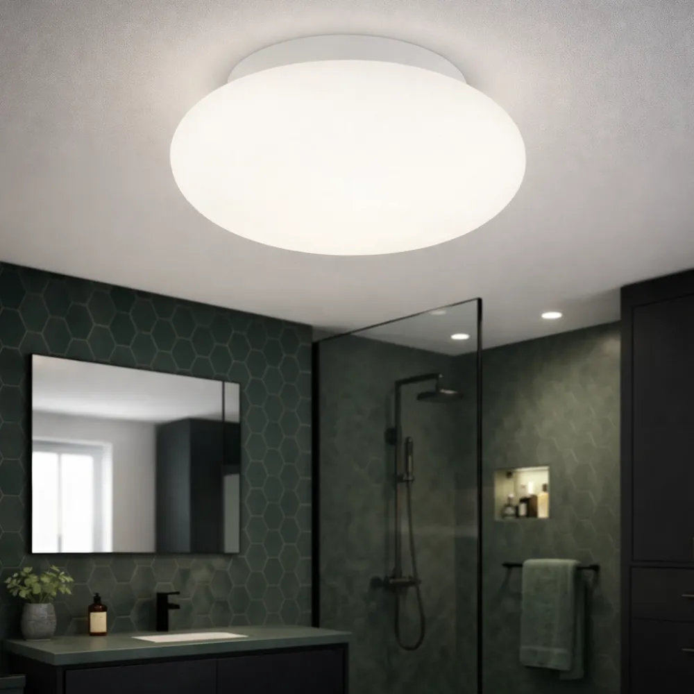 Plafoniere Bagno-Ideal Lux Bubble pl1 plafoniera bagno design rotonda