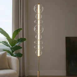 Lampade Da Terra-Perenz Illuminazione Bubbles perenz lampada da terra bolle vetro led 3000k altezza regolabile