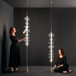 Lampade Da Terra-Perenz Illuminazione Bubbles perenz lampada da terra bolle vetro led 3000k altezza regolabile