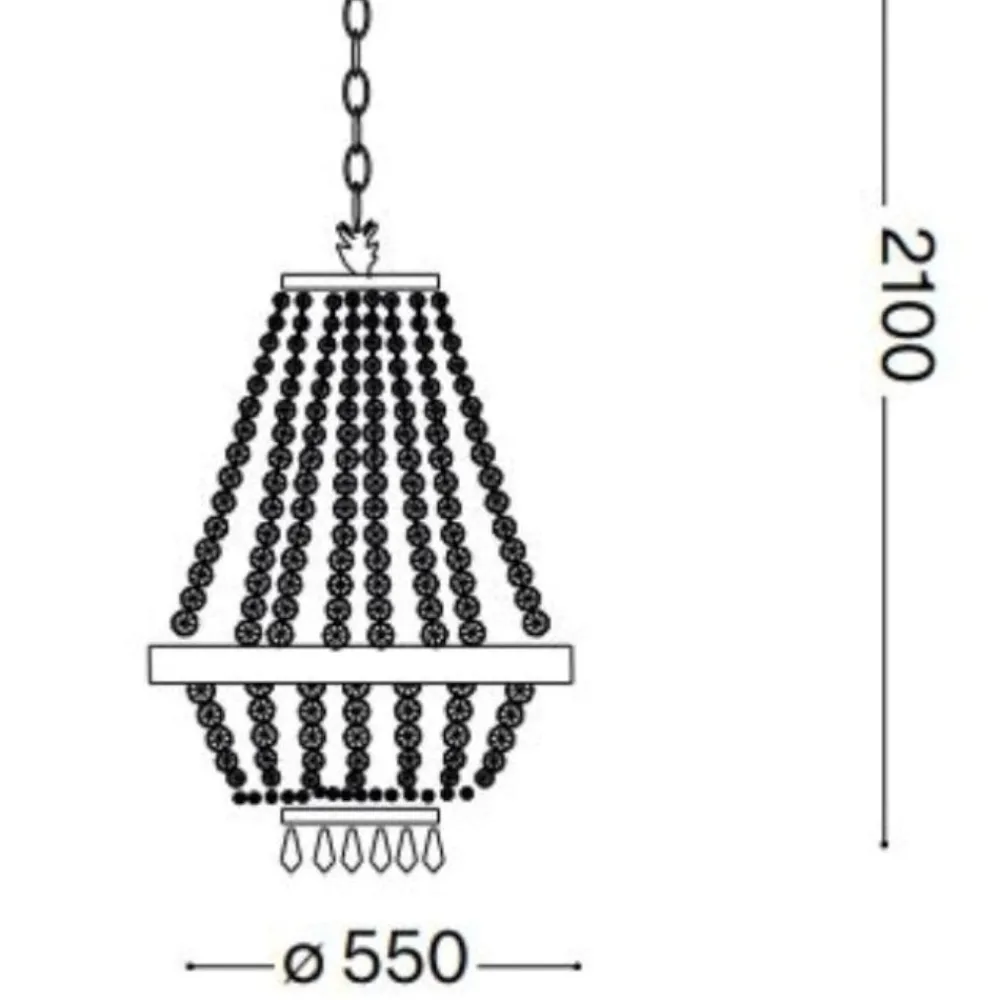 Lampadari Moderni-Ideal Lux Caesar sp12 lampadario di cristallo dettagli oro pendenti