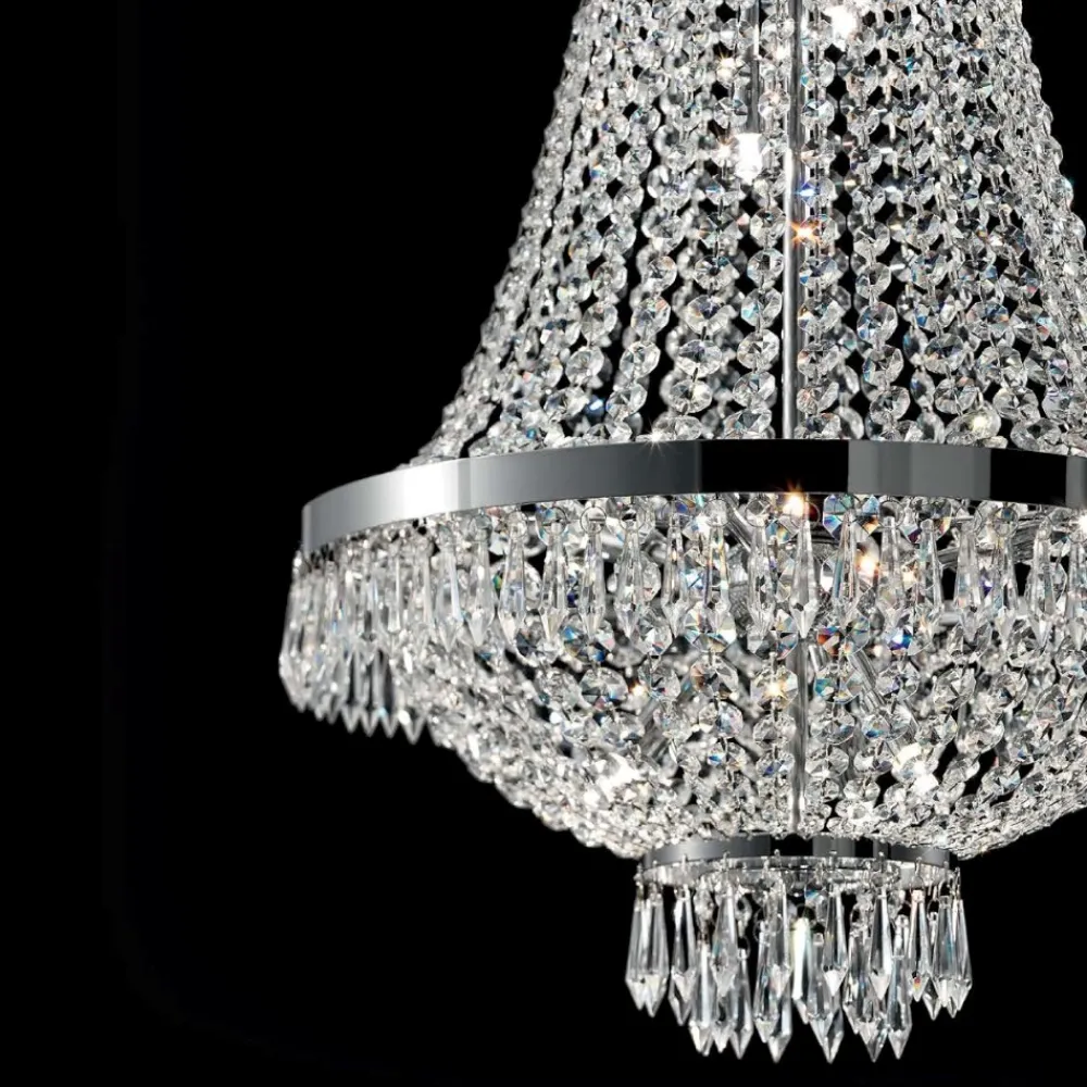 Lampadari Moderni-Ideal Lux Caesar sp9 lampadario di cristallo
