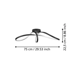 Plafoniere Moderne-Eglo Calarossa z plafoniera led con controllo remoto rgb 2700k a 6500k