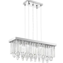 Lampadari Moderni-Eglo Caloanda lampadario di cristallo vetro per soggiorno