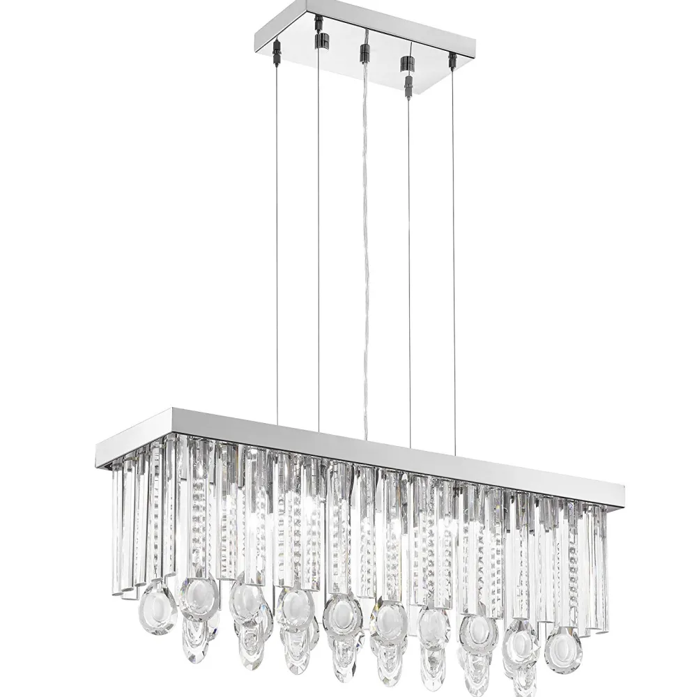 Lampadari Moderni-Eglo Caloanda lampadario di cristallo vetro per soggiorno
