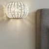 Applique Camera Da Letto-Ideal Lux Calypso ap2 applique di cristallo per comodino camera da letto