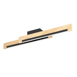 Plafoniere Moderne-Eglo Camacho plafoniera moderna in legno led 3000k dimmerabile
