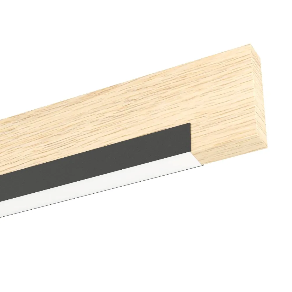 Plafoniere Moderne-Eglo Camacho plafoniera moderna in legno led 3000k dimmerabile