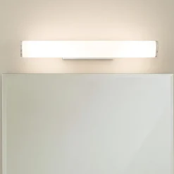 Applique Da Bagno-Ideal Lux Camerino ap3 applique per specchio bagni 52cm vetro bianco