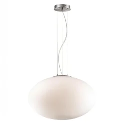 Lampadario Camera Da Letto-Ideal Lux Candy sp1 d50 idea lux lampadario sfera vetro bianco