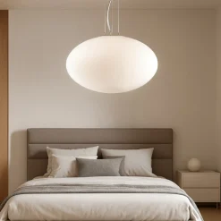 Lampadario Camera Da Letto-Ideal Lux Candy sp1 d50 idea lux lampadario sfera vetro bianco