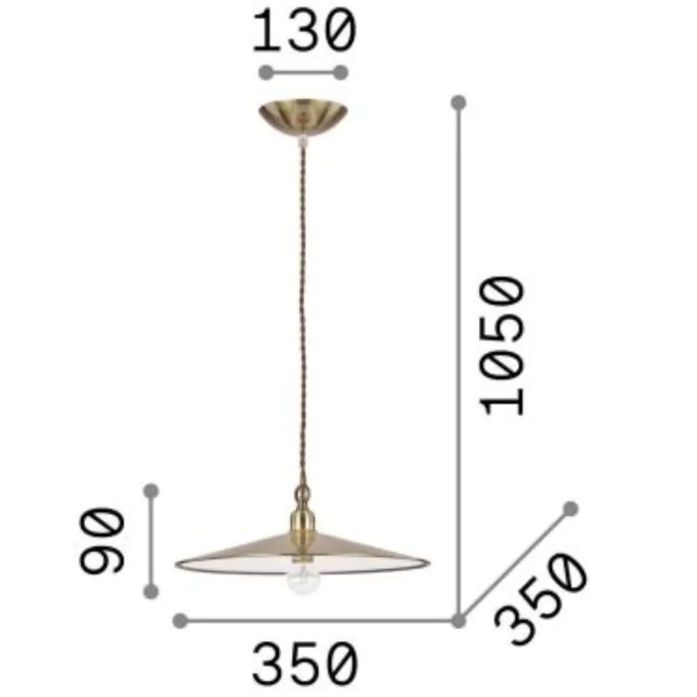 Lampadari Cucina-Ideal Lux Cantina sp1 lampadario per cucina rustico rame
