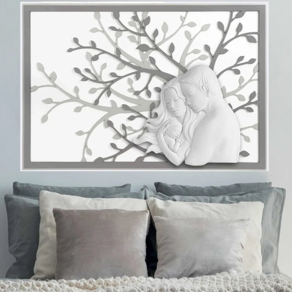Capezzali-Bongelli Preziosi Capezzale sacra famiglia 70x48 grigio