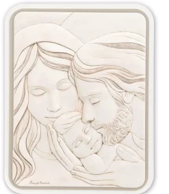 Capezzali-Bongelli Preziosi Capezzale capoletto sacra famiglia 45x48 nocciola
