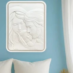 Capezzali-Bongelli Preziosi Capezzale capoletto sacra famiglia 45x58 nocciola