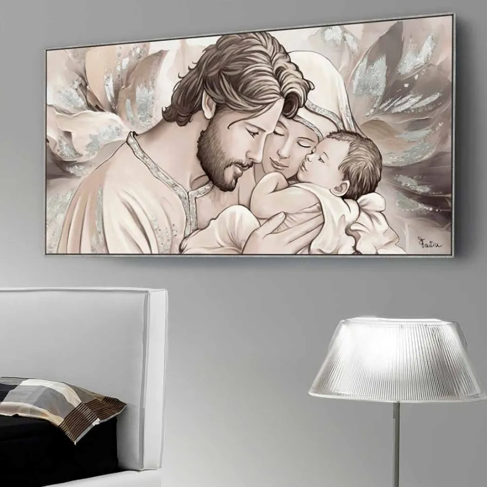 Capezzali-Selezionato da Mazzolaluce Capezzale capoletto sacra famiglia classica dipinto 140x70