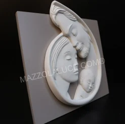 Capezzali-Selezionato da Mazzolaluce Capezzale da parete 23x23 o tavolo sacra famiglia tortora