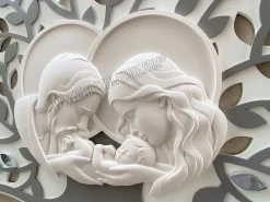 Capezzali-Bongelli Preziosi Capezzale moderno grigio sacra famiglia 90x65