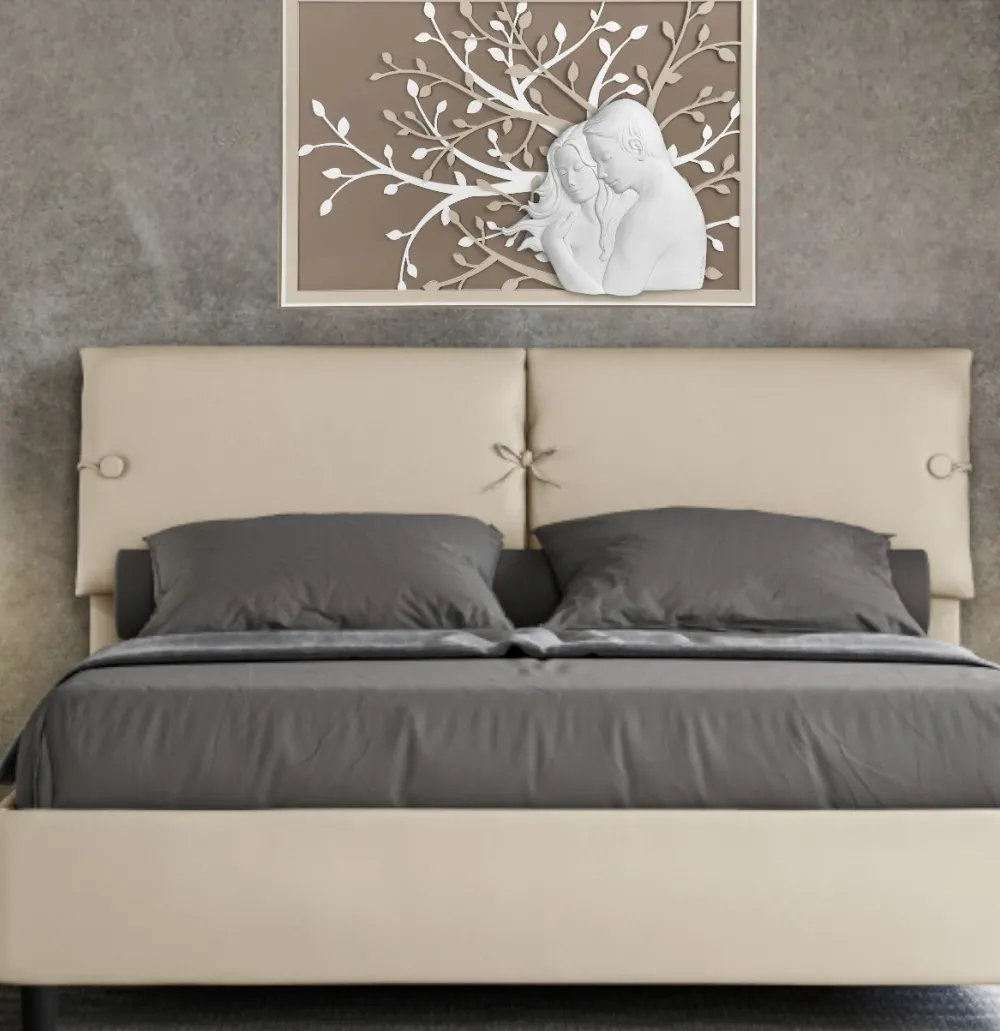 Capezzali-Bongelli Preziosi Capezzale moderno per camera da letto nocciola 70x48