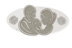 Capezzali-Selezionato da Mazzolaluce Capezzale moderno sacra famiglia 120x60 bianco tortora grigio