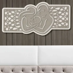 Capezzali-Selezionato da Mazzolaluce Capezzale moderno sacra famiglia 120x60 grigio tortora bianco