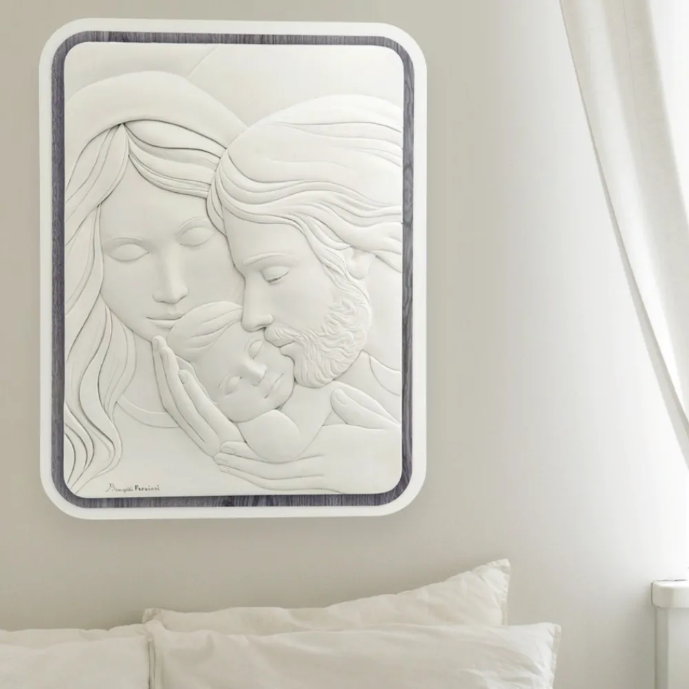 Capezzali-Bongelli Preziosi Capezzale moderno 45x48 sacra famiglia rovere