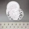 Capezzali-Bongelli Preziosi Capezzale quadretto 24x22 cm cuore bianco