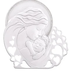 Capezzali-Bongelli Preziosi Capezzale quadretto 24x22 cm cuore bianco