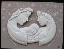 Capezzali-Selezionato da Mazzolaluce Capezzale sacra famiglia bianco tortora 45x34