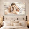 Capezzali-Selezionato da Mazzolaluce Capezzale sacra famiglia dimora del cuore tela decorata 120x70