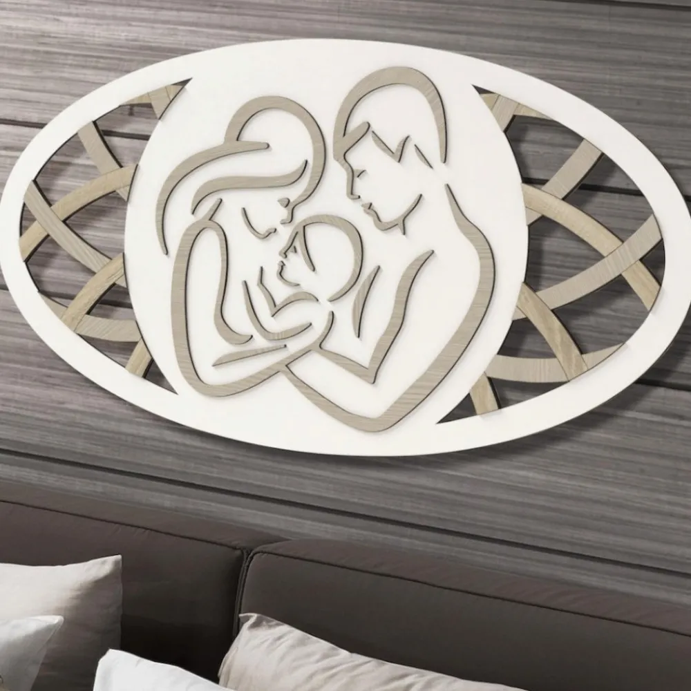Capezzali-Selezionato da Mazzolaluce Capezzale sacra famiglia moderna 120x60 legno bianco rovere