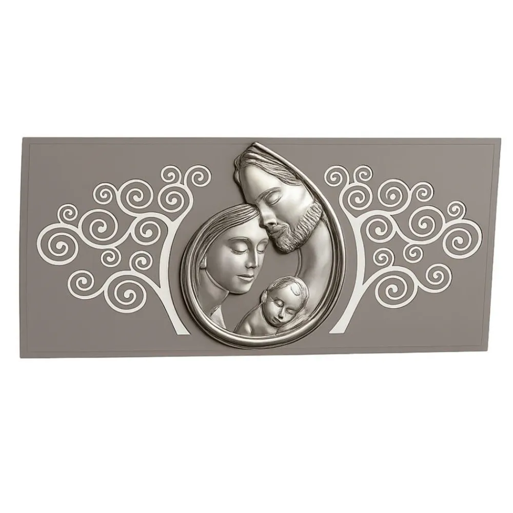 Capezzali-Selezionato da Mazzolaluce Capezzale sacra famiglia 80x40 argento avorio albero della vita tortora