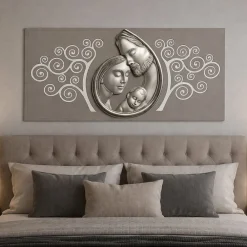 Capezzali-Selezionato da Mazzolaluce Capezzale sacra famiglia 80x40 argento avorio albero della vita tortora