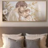 Capezzali-Selezionato da Mazzolaluce Capezzale sacra famiglia 120x60 decorato resina lucido cornice oro