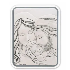 Capezzali-Bongelli Preziosi Capezzale sacra famiglia 45x48 grigio con contrasto