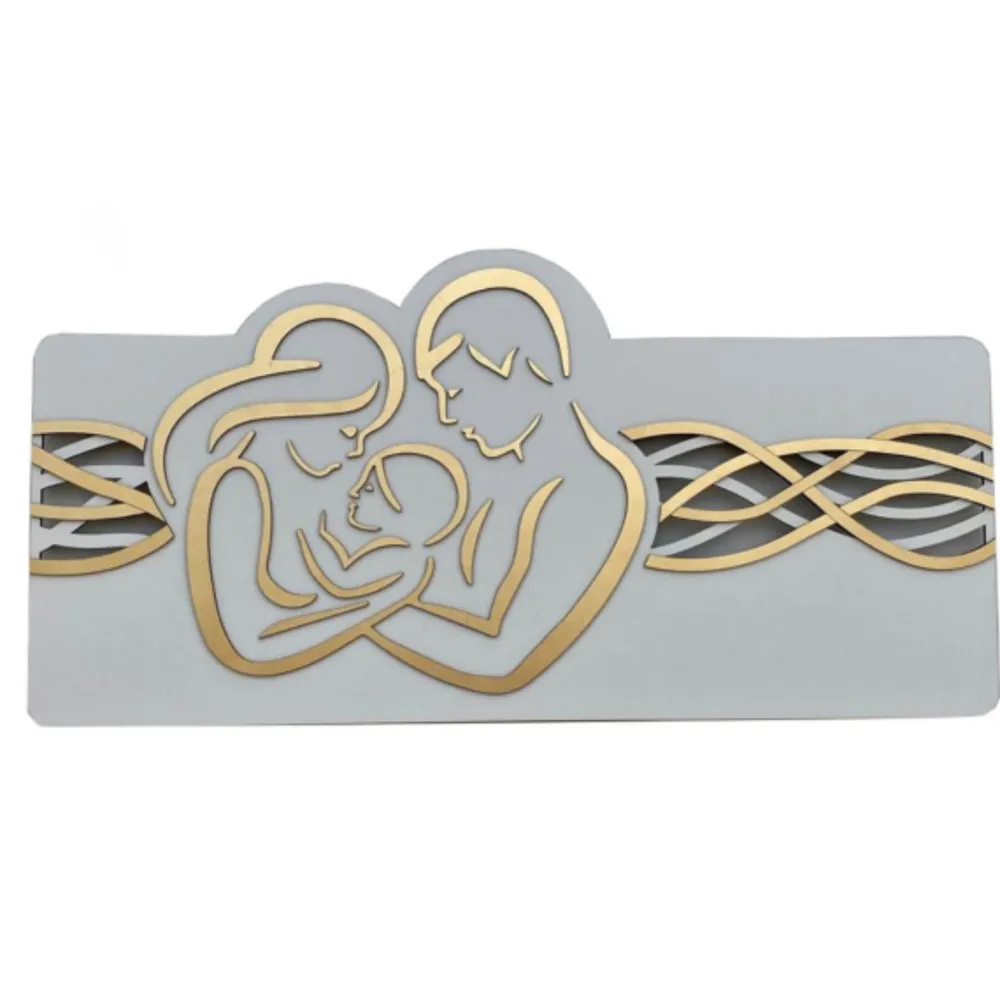 Capezzali-Selezionato da Mazzolaluce Capezzale sacra famiglia 120x60 moderna bianco foglia oro