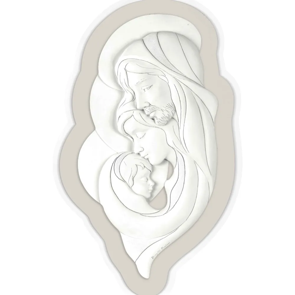 Capezzali-Bongelli Preziosi Capezzale sacra famiglia 35x50 nocciola