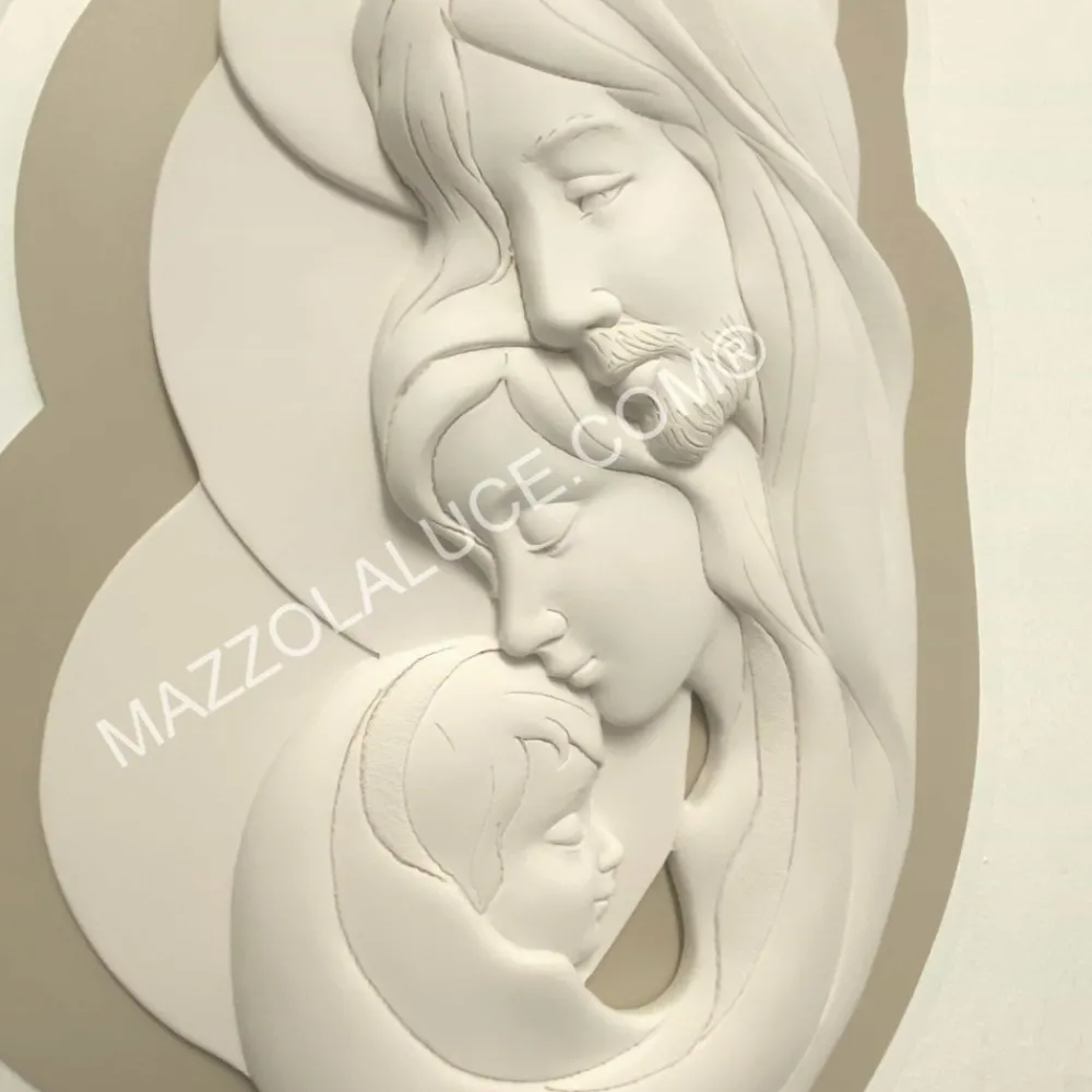 Capezzali-Bongelli Preziosi Capezzale sacra famiglia 35x50 nocciola
