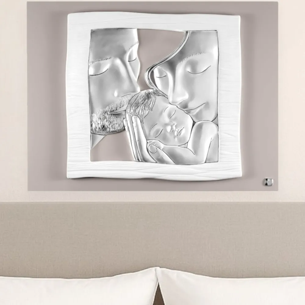 Capezzali-Selezionato da Mazzolaluce Capezzale tortora argento 45x35 sacra famiglia stile contemporaneo