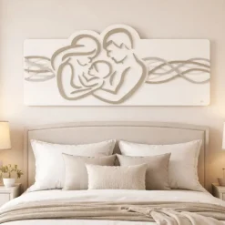 Capezzali-Selezionato da Mazzolaluce Capezzale 120x60 moderno sacra famiglia bianco grigio tortora
