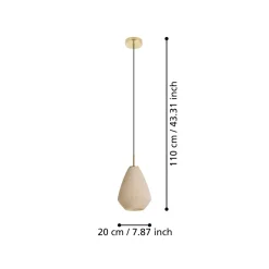 Lampade A Sospensione-Eglo Caprarola lampada a sospensione per isola cucina
