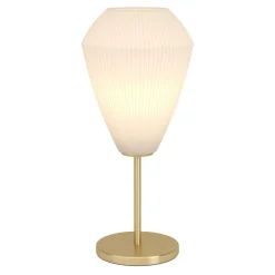 Lampade Da Tavolo-Eglo Caprarola lampada da tavolo paralume in vetro rigato