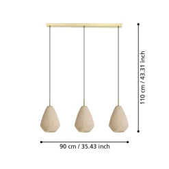 Lampadari Cucina-Eglo Caprarola lampadario da cucina in vetro satinato